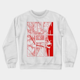 Valencia, Spain City Map Typography - Oriental Crewneck Sweatshirt